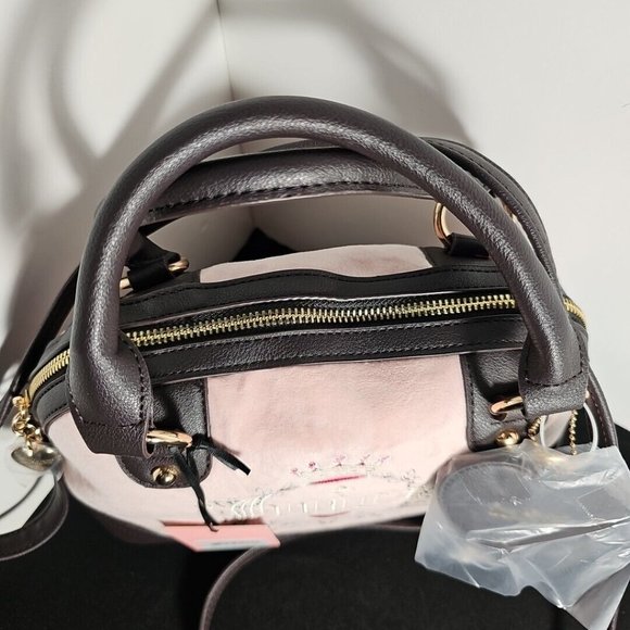Juicy Couture Pink Diamond Heritage Satchel w/Charm  Juicy Couture Pink Diamond Heritage Satchel w/Charm, Crossbody Strap